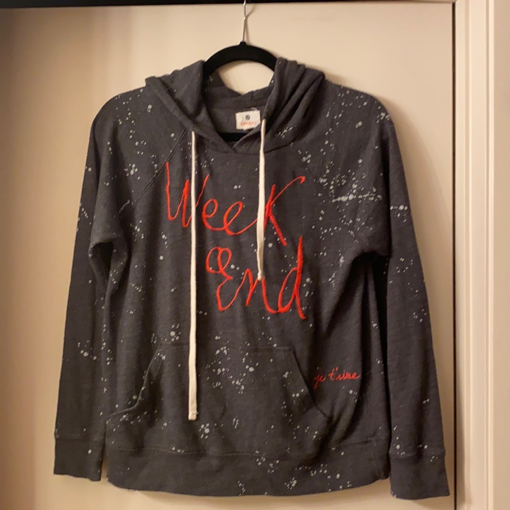 Sundry hoodie gray with splotches Week End size 1